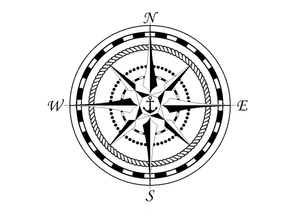 Компас раскраска