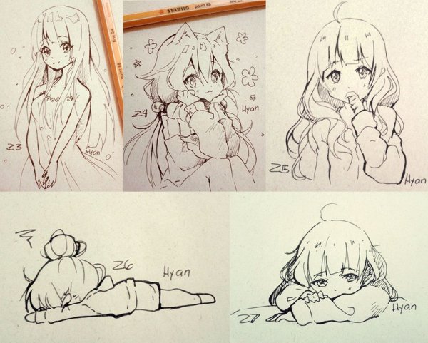 Милые скетчи аниме