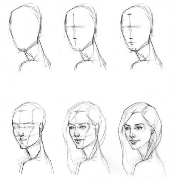 Поэтапный рисунок человека