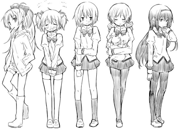 Аниме для рисования в полный рост