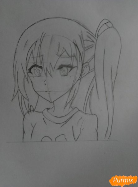 Поэтапное рисование аниме тянки