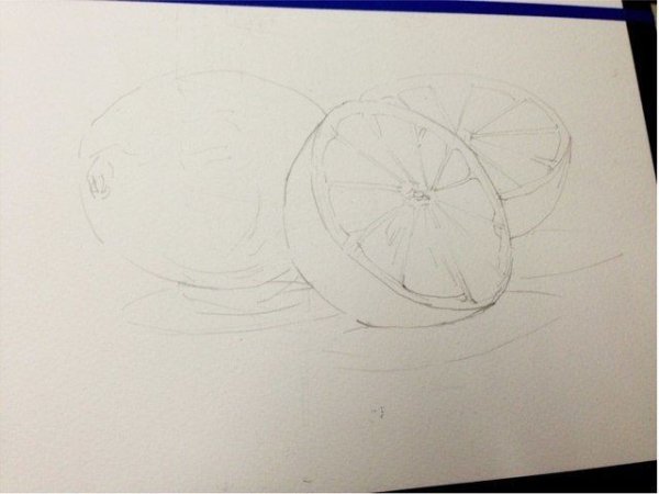 Поэтапные рисунки акварелью Лайма