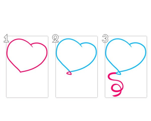 Нарисовать воздушные шарики поэтапно