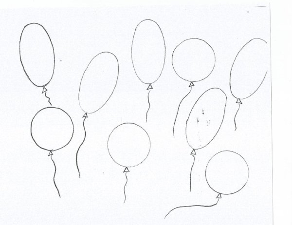 Рисование воздушные шары круглые и овальные