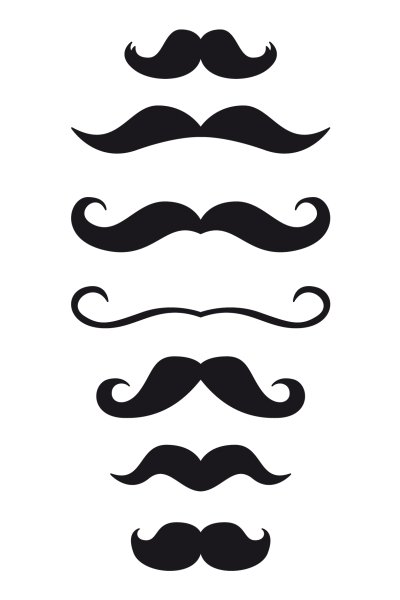 Усы маркером