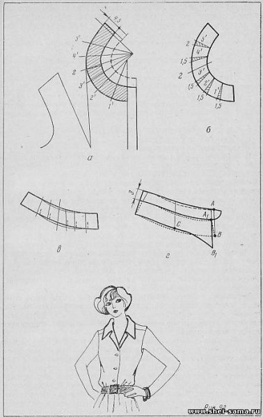 Плосколежащий воротник конструирование
