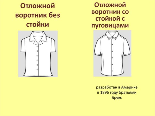 Отложной воротник со стойкой