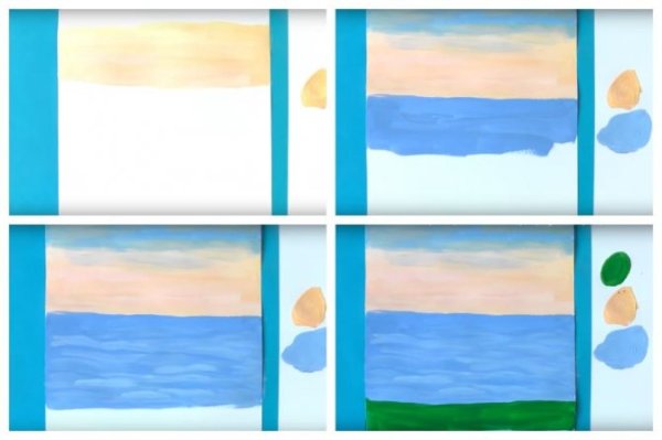 Этапы рисования пейзажа акварелью