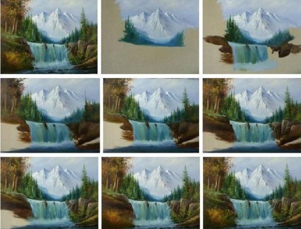 Пейзаж маслом пошагово