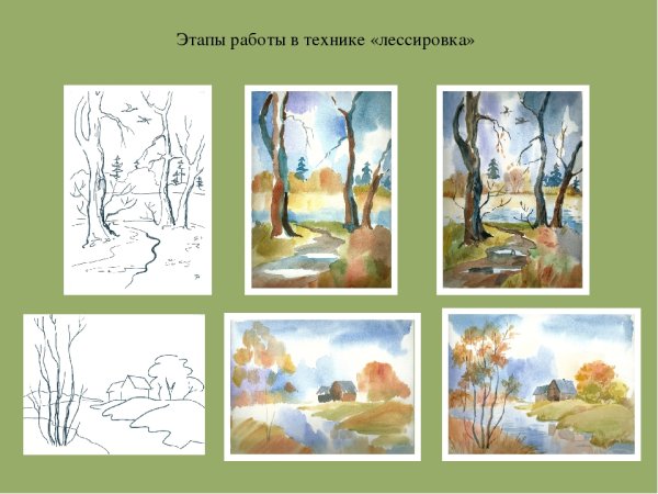 Правополушарное рисование Снегири