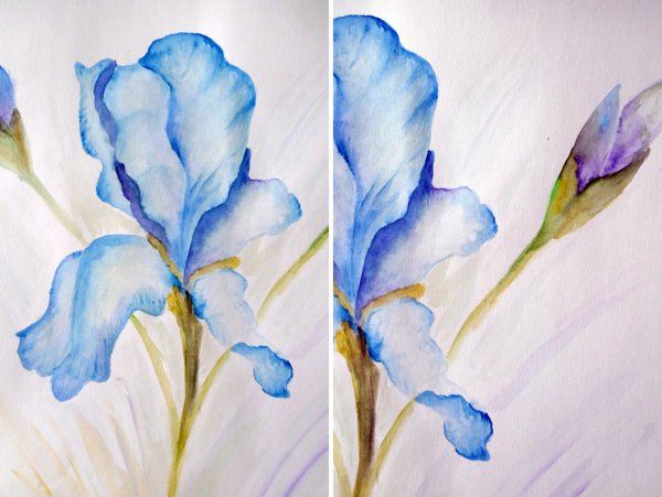 Город акварелью пошагово