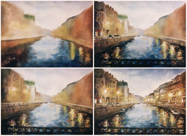 Ветвь Сакуры гуашью