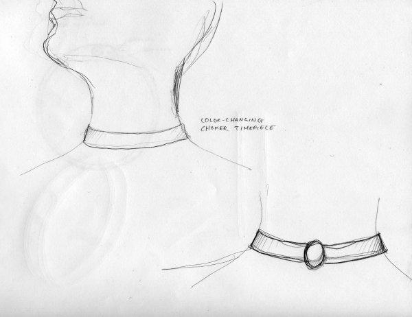 Чокер на шею рисунок
