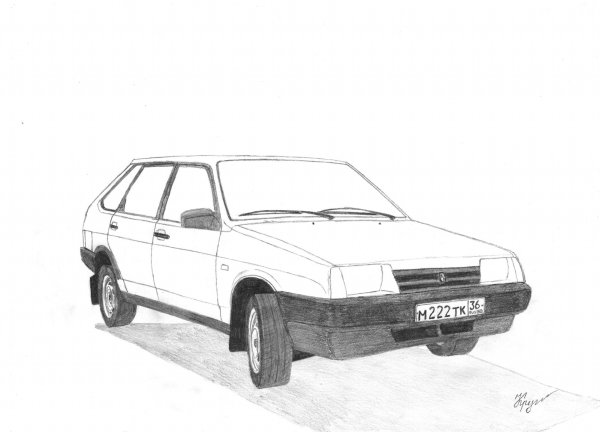 ВАЗ 2109 рисунок
