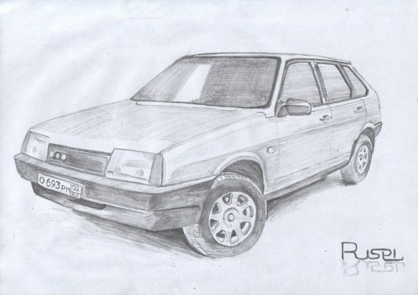 ВАЗ Лада 2109 нарисованные