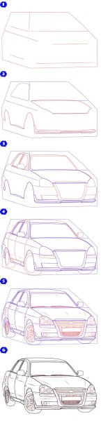Рисунок Приоры карандашом сбоку