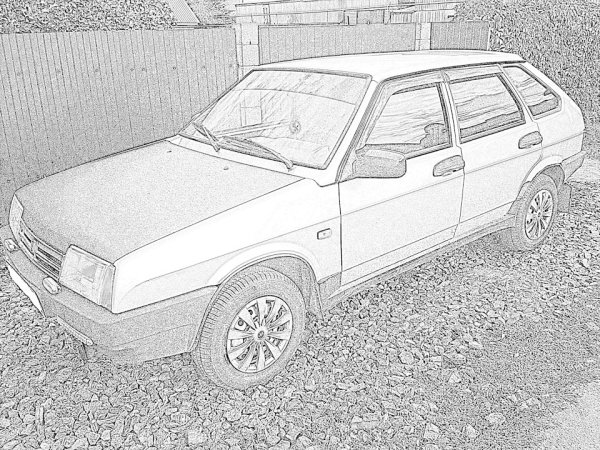 Раскраска Лада Самара ВАЗ 2109