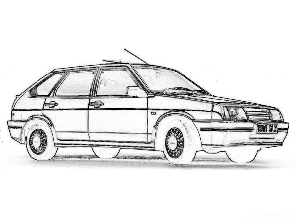 Раскраски машинки ВАЗ 2109