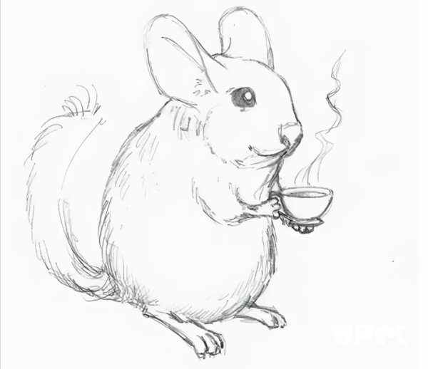 Шиншилла карандашом