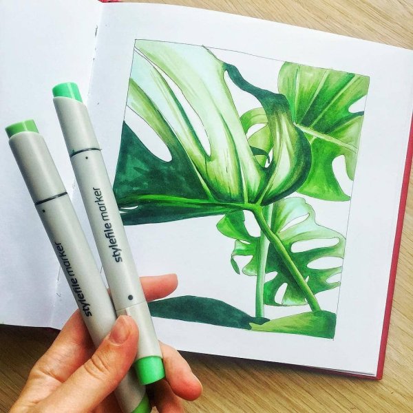 Рисование маркерами для скетчинга