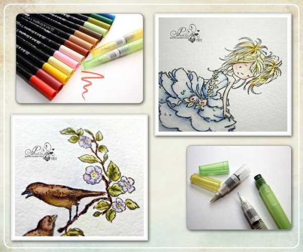 Рисунки акварельными карандашами и маркерами легкие