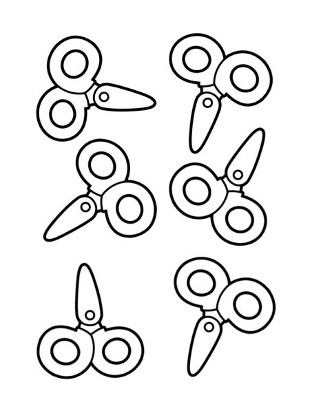 Ножницы раскраска