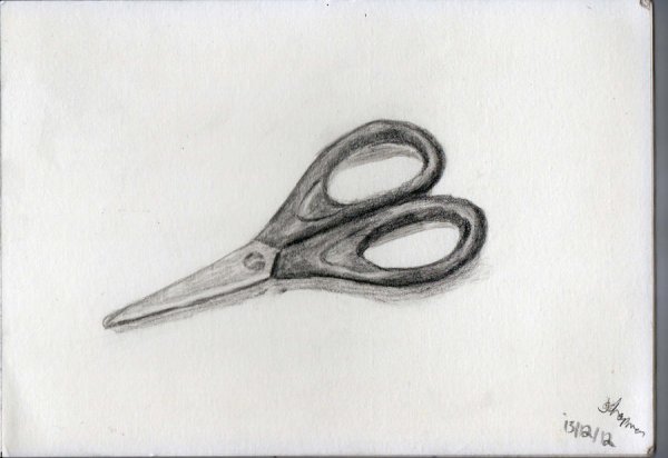 Ножницы карандашом