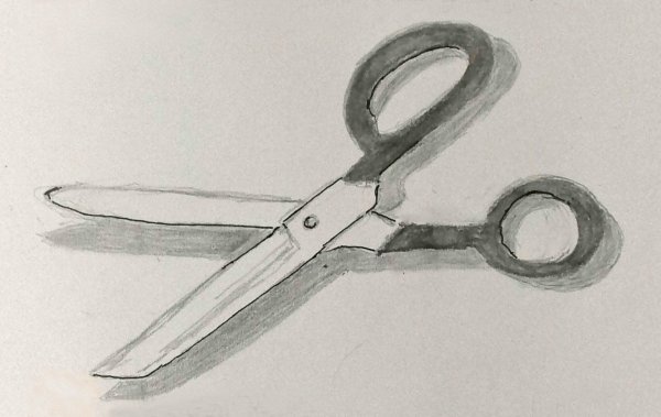 Ножницы зарисовка