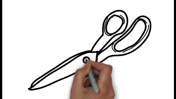 Ножницы схематичный рисунок