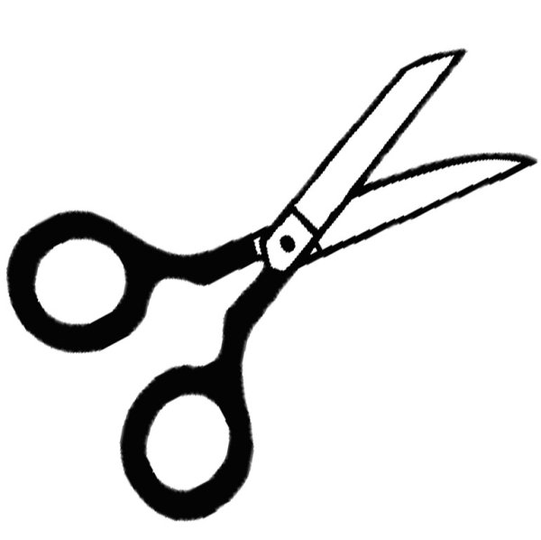 Грациозные ножницы рисунок карандашом