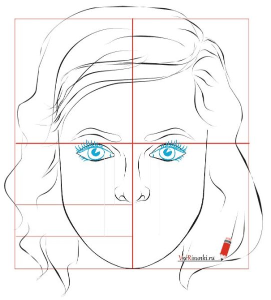 Рисунок портрет пошагово