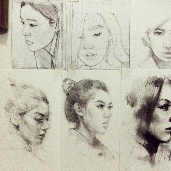 Академический портрет поэтапно