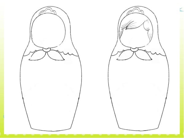 Рисование матрешки в среднегр