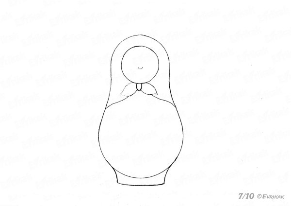 Рисование матрешки