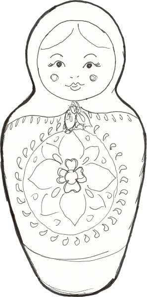 Матрешка карандашом