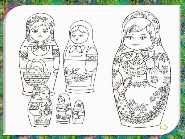Матрешка рисование 5 класс