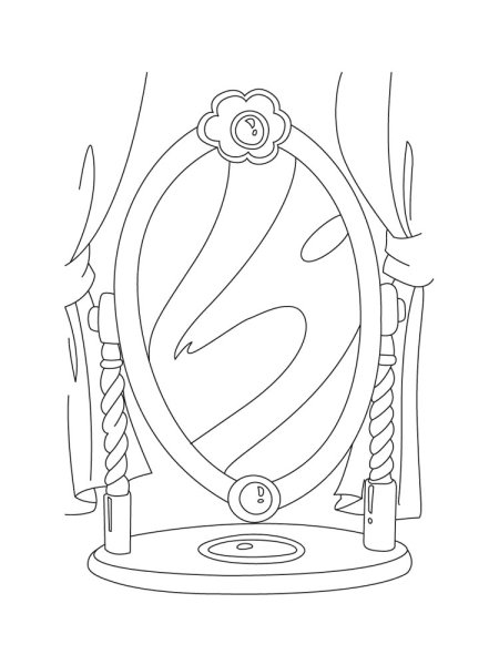 Зеркало раскраска для детей