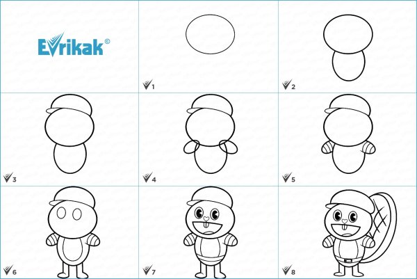 Как нарисовать МИМИМИШЕК легким способом для начинающих