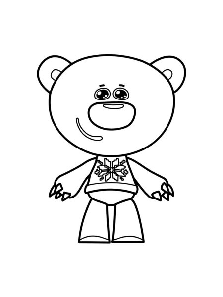 Раскраска мишки Мимимишки