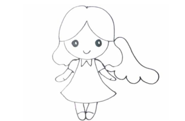 Рисунок ангелочка карандашом