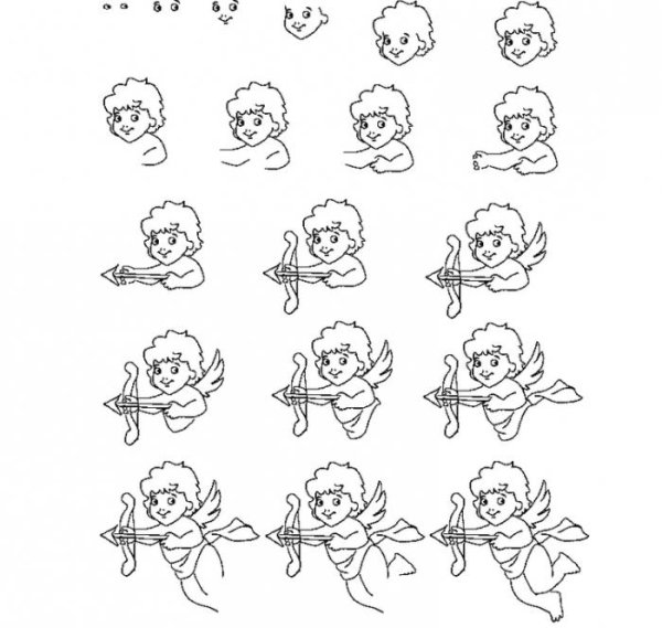 Купидон рисовать