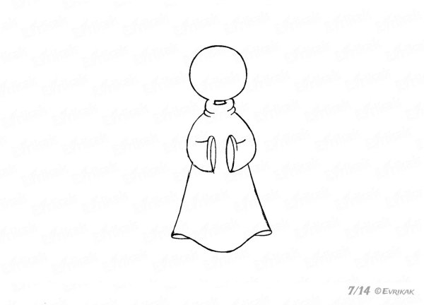 Поэтапное рисование ангела