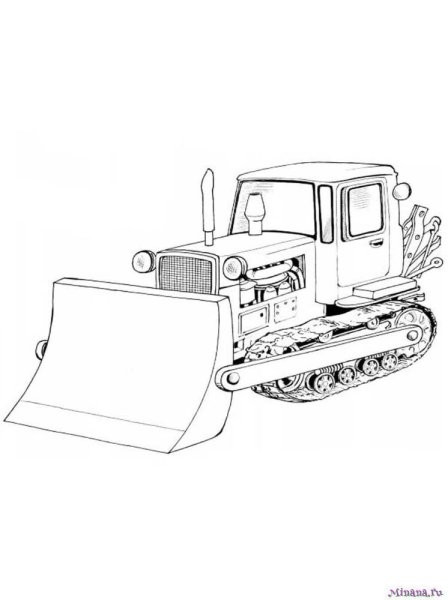 Бульдозер разукрашка