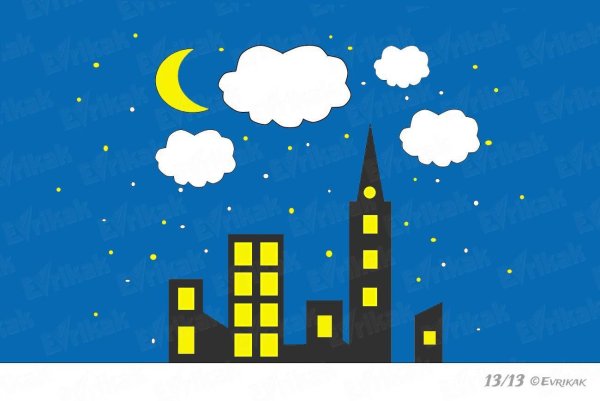 Рисование город вечером