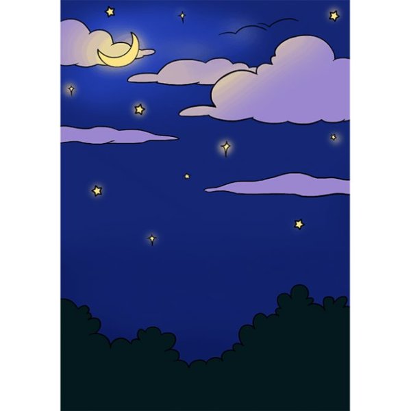 Рисование ночного неба