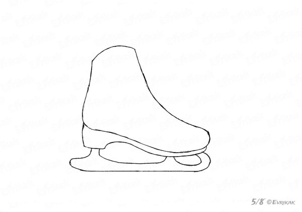 Коньки трафарет