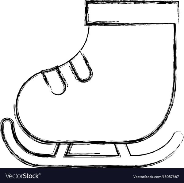 Коньки трафарет для вырезания