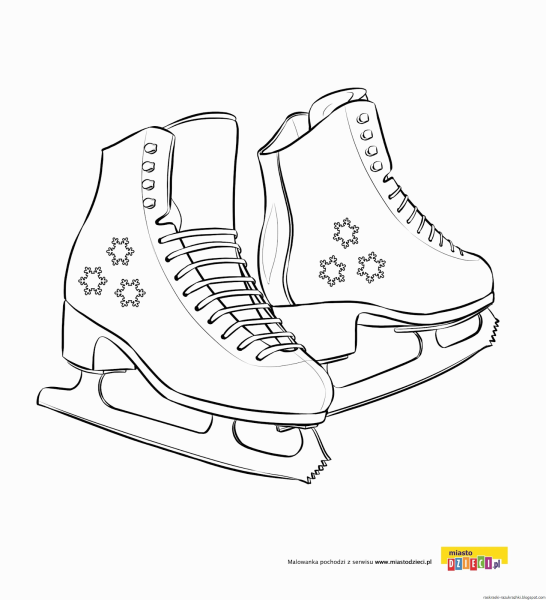 Коньки раскраска для детей
