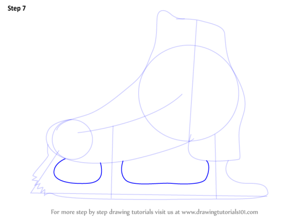 Нарисовать коньки пошагово