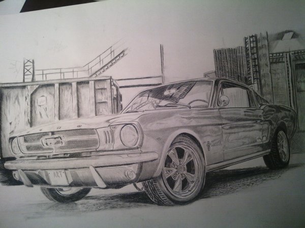 Форд Мустанг 1969 года нарисованный